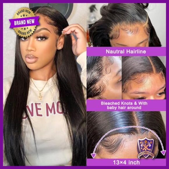 22 Inch Human Hair Lace Front Wig Glueless Pre Plucked Baby Hair main image 5